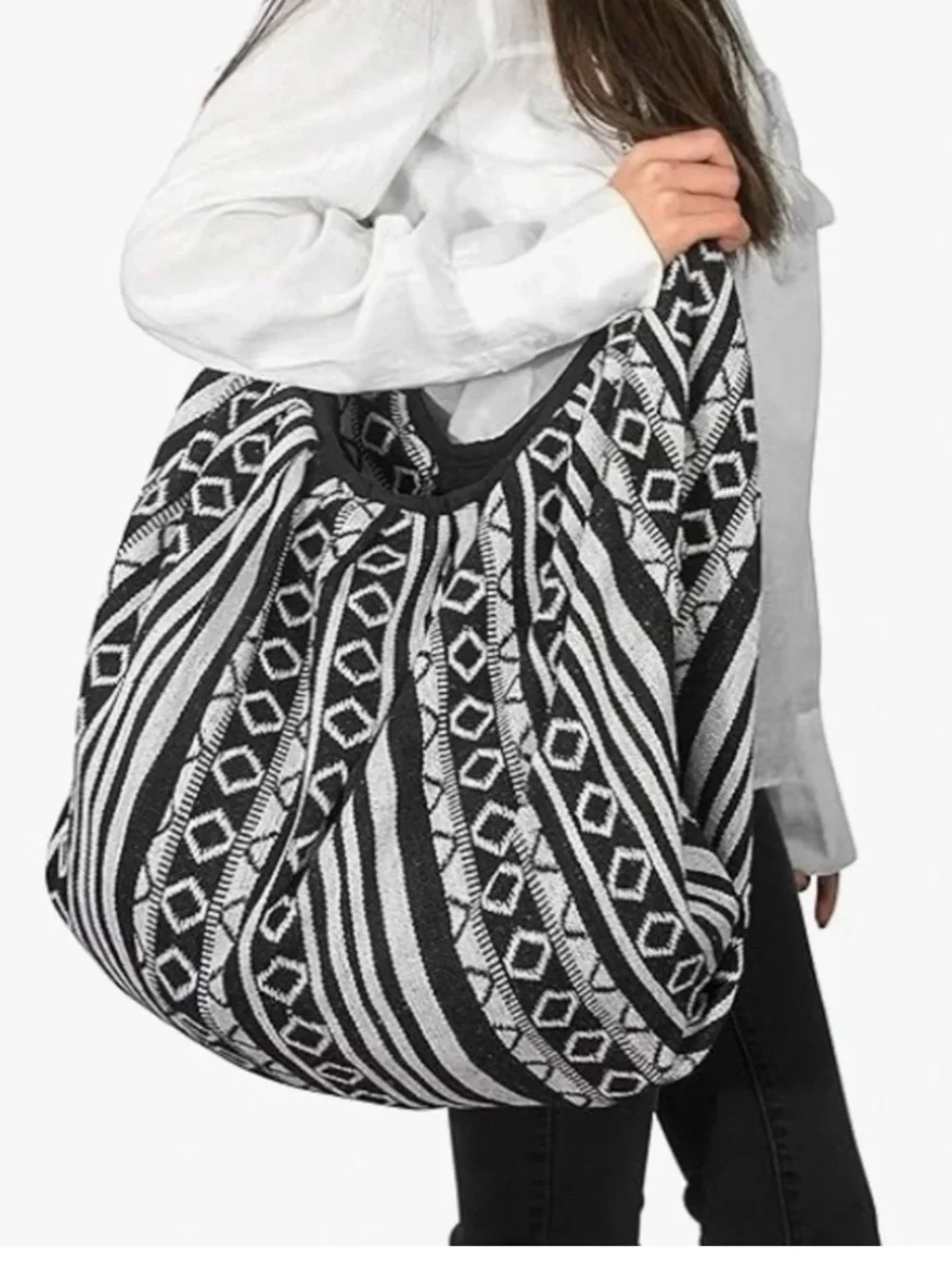 Tribe Azure Large hobo tote bag